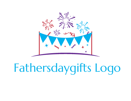 festival with fireworks logo