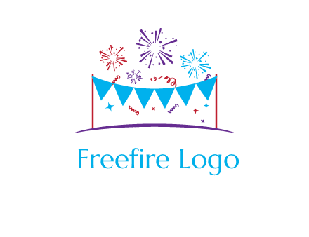 festival with fireworks logo