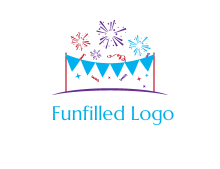festival with fireworks logo