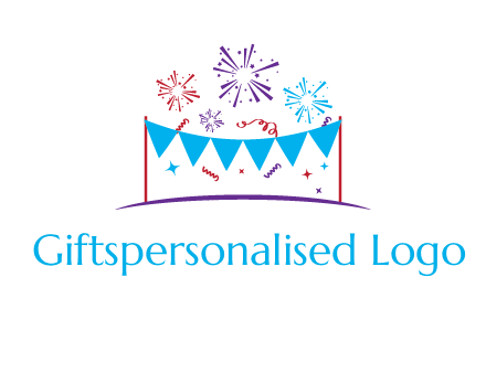 festival with fireworks logo