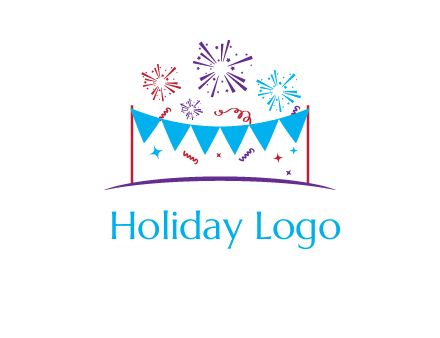 festival with fireworks logo