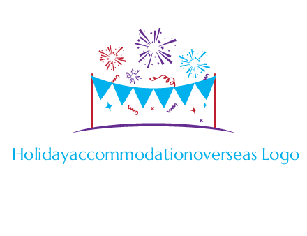 festival with fireworks logo
