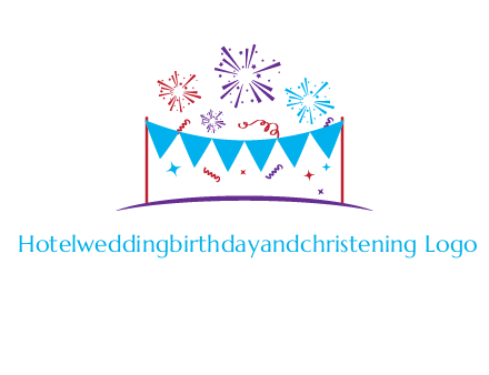 festival with fireworks logo