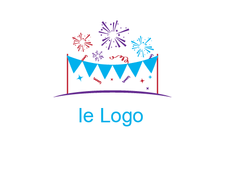 festival with fireworks logo