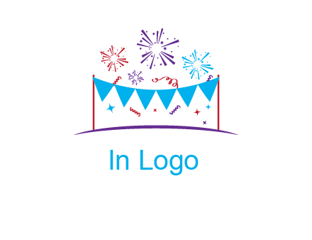 festival with fireworks logo