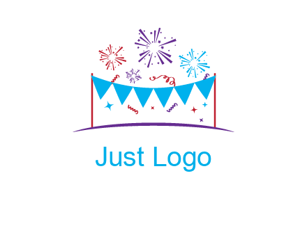 festival with fireworks logo