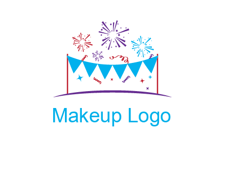 festival with fireworks logo