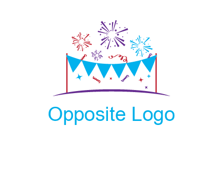 festival with fireworks logo
