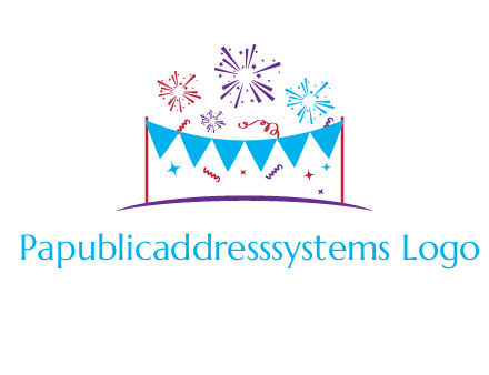 festival with fireworks logo