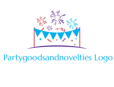 festival with fireworks logo