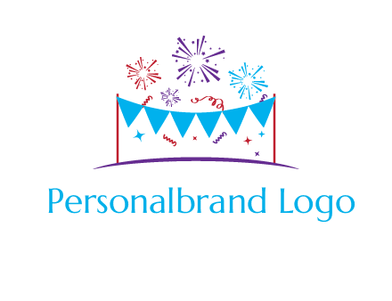 festival with fireworks logo