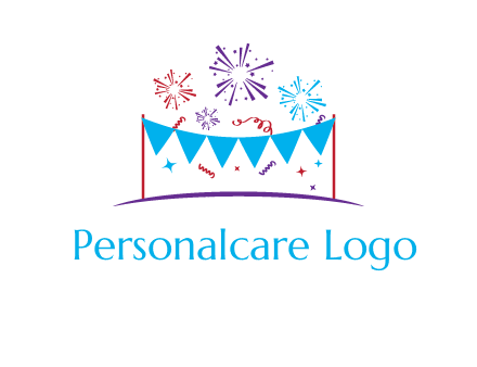 festival with fireworks logo