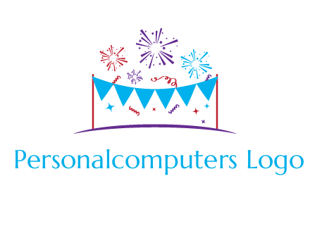 festival with fireworks logo
