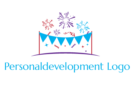 festival with fireworks logo