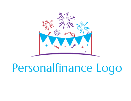 festival with fireworks logo