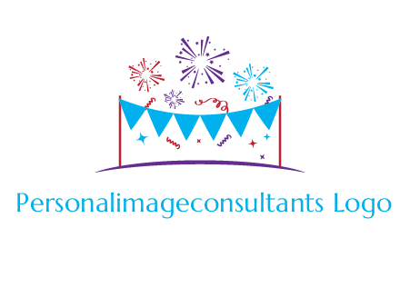 festival with fireworks logo