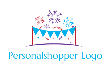 festival with fireworks logo