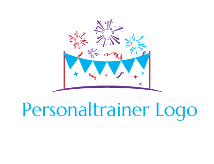 festival with fireworks logo