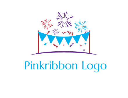 festival with fireworks logo