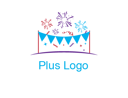 festival with fireworks logo