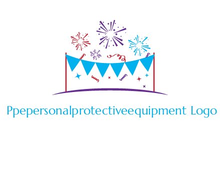 festival with fireworks logo