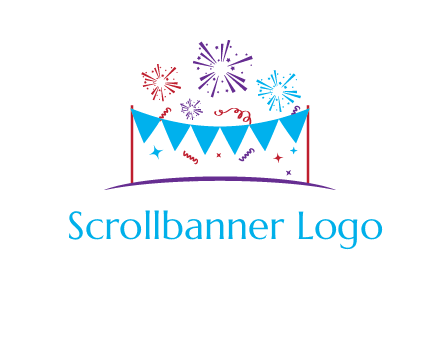festival with fireworks logo