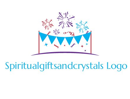 festival with fireworks logo