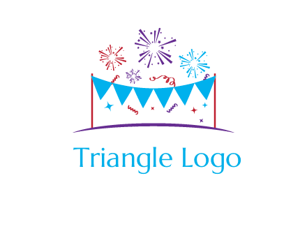festival with fireworks logo