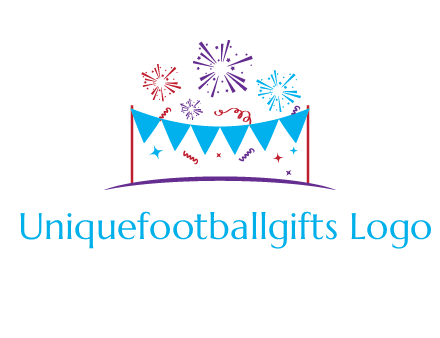 festival with fireworks logo