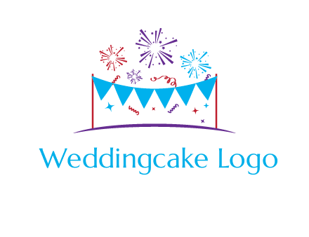festival with fireworks logo