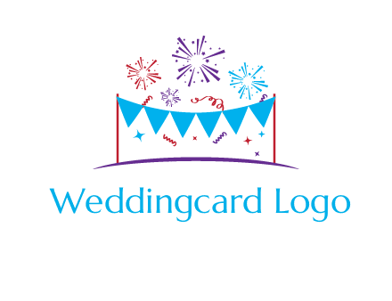festival with fireworks logo