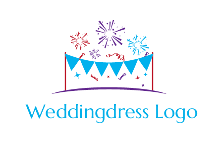 festival with fireworks logo