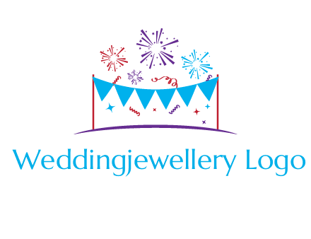festival with fireworks logo