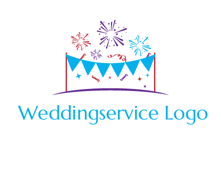 festival with fireworks logo