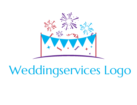 festival with fireworks logo