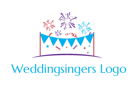 festival with fireworks logo