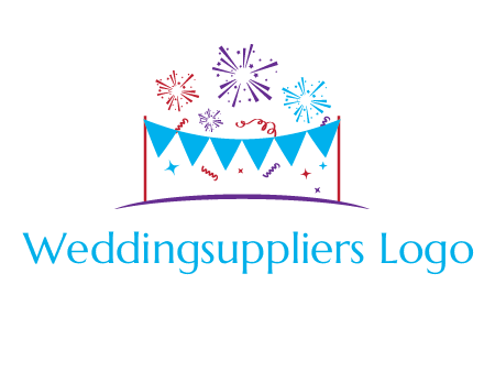 festival with fireworks logo
