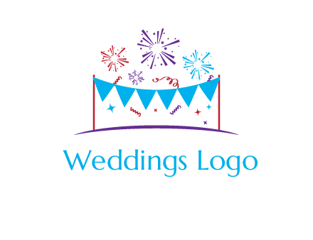 festival with fireworks logo