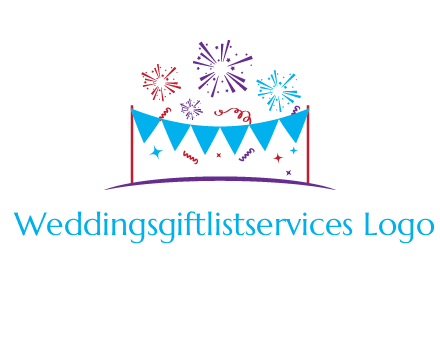 festival with fireworks logo