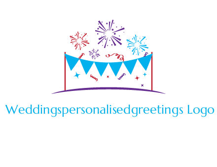 festival with fireworks logo