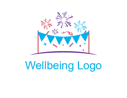 festival with fireworks logo