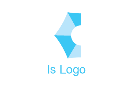 half hexagon with polygonal pattern forming letter C