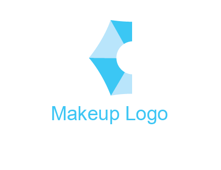 half hexagon with polygonal pattern forming letter C