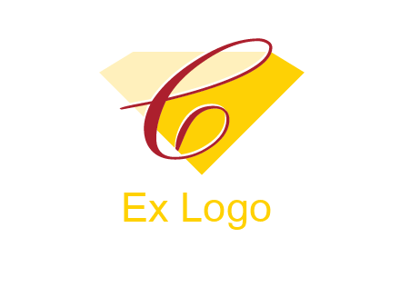 letter c in a diamond shape logo