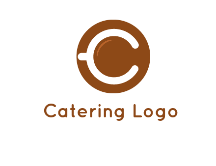 letter c on cup logo