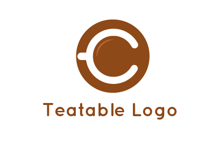 letter c on cup logo