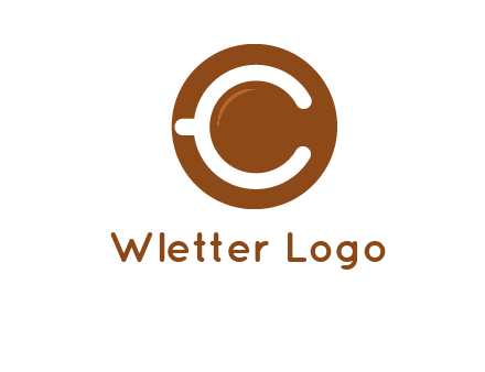 letter c on cup logo