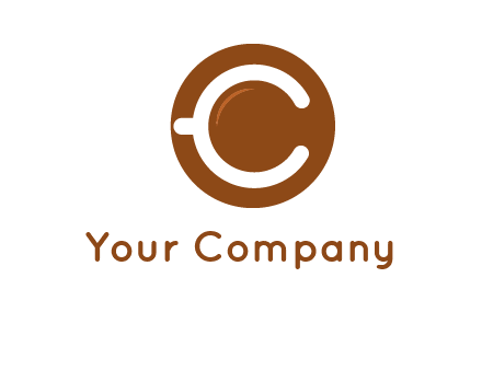 letter c on cup logo