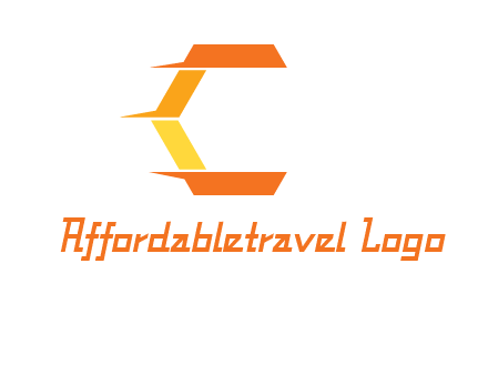 fast polygonal letter C logo