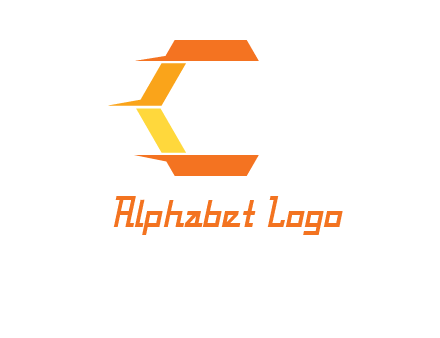 fast polygonal letter C logo